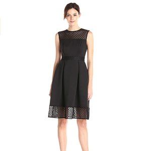 New Black Calvin Klein Fit & Flare Dress (Rare)